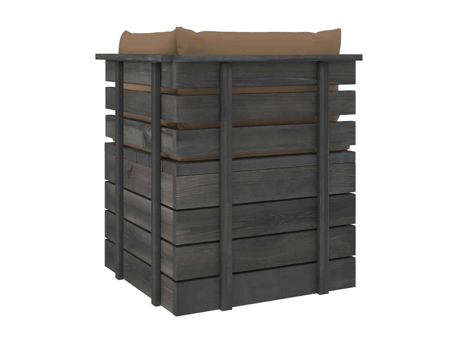 Salon palette de jardin 5 pcs avec coussins Bois de pin massif