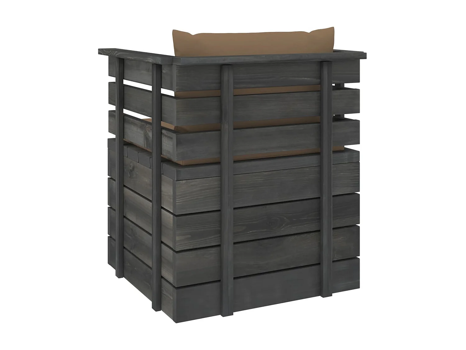 Salon palette de jardin 5 pcs avec coussins Bois de pin massif