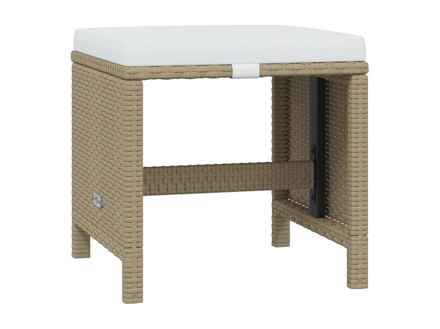 19-delige Tuinset met kussens poly rattan beige