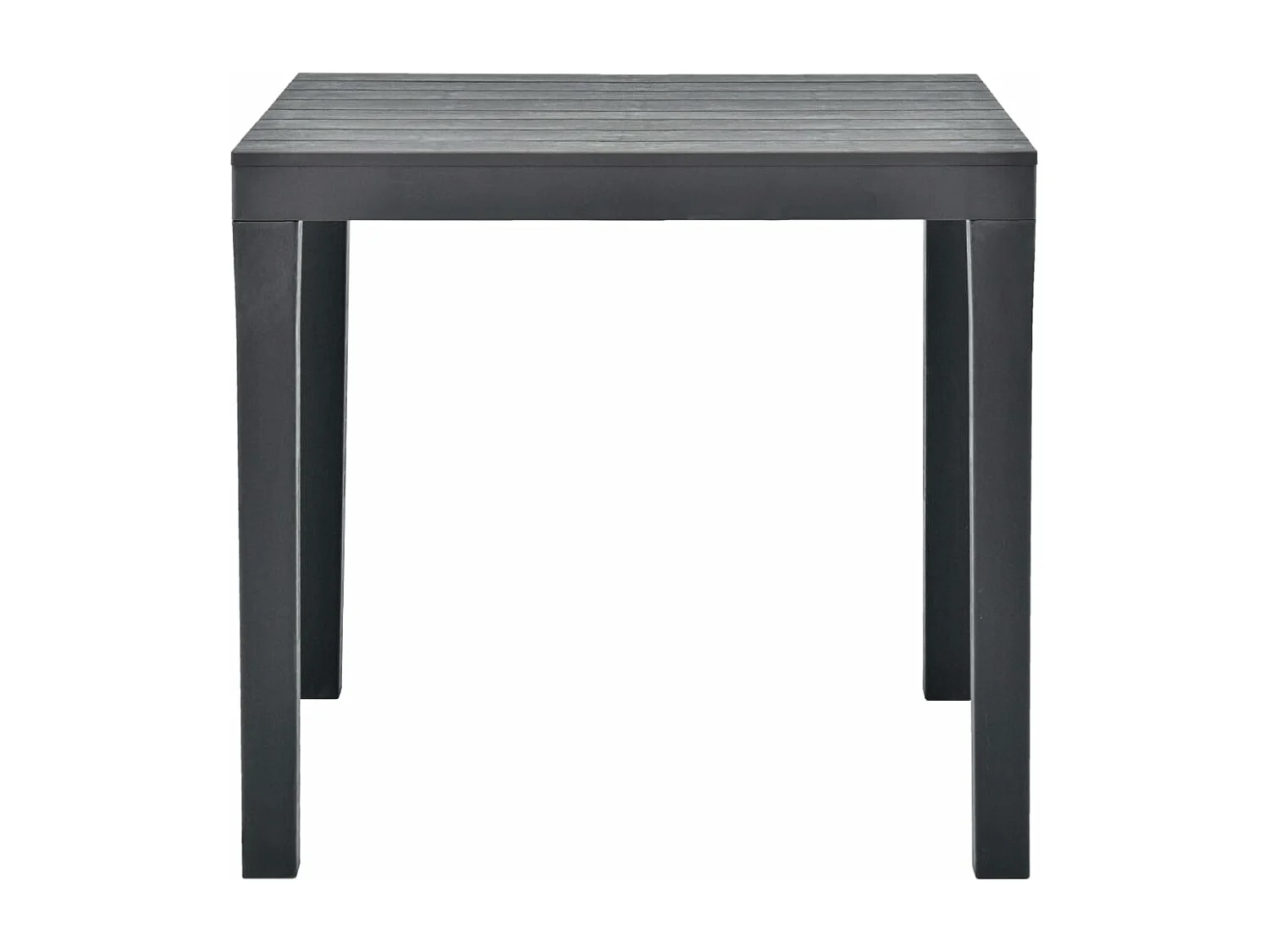 Table de jardin avec 2 bancs Plastique Anthracite