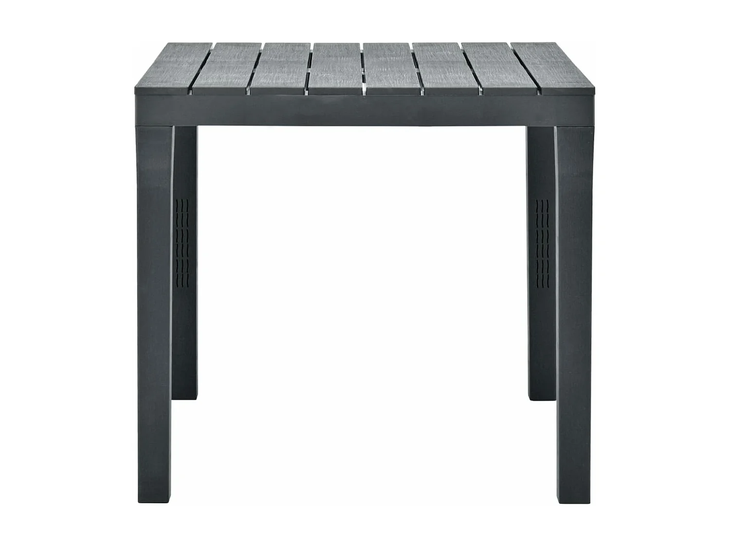 Table de jardin avec 2 bancs Plastique Anthracite