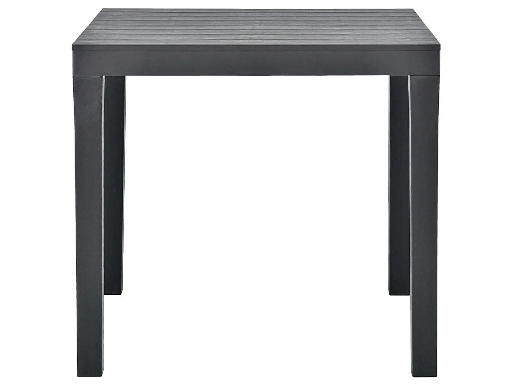 Table de jardin avec 2 bancs Plastique Anthracite