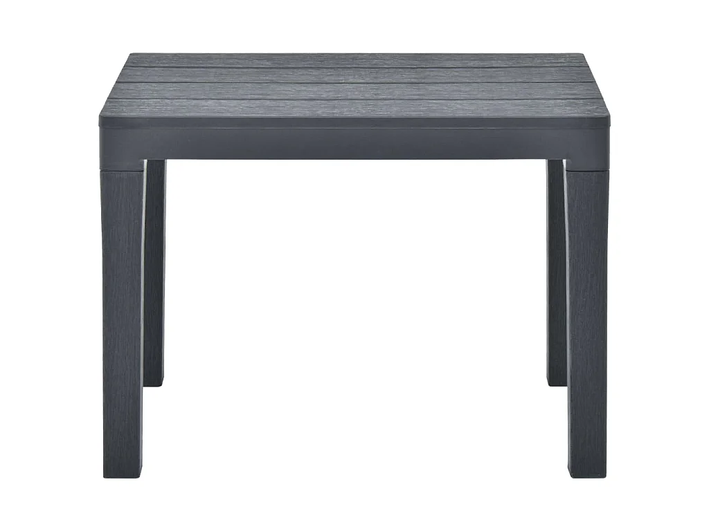 Table de jardin avec 2 bancs Plastique Anthracite