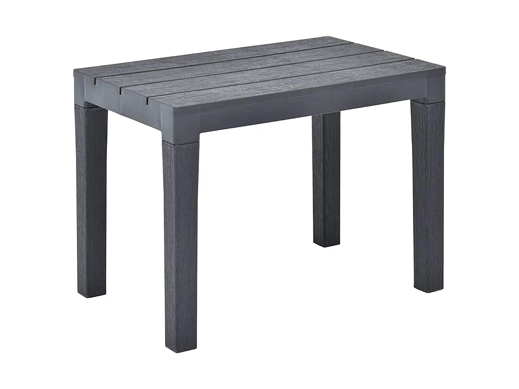 Tuintafel met 2 banken kunststof antraciet