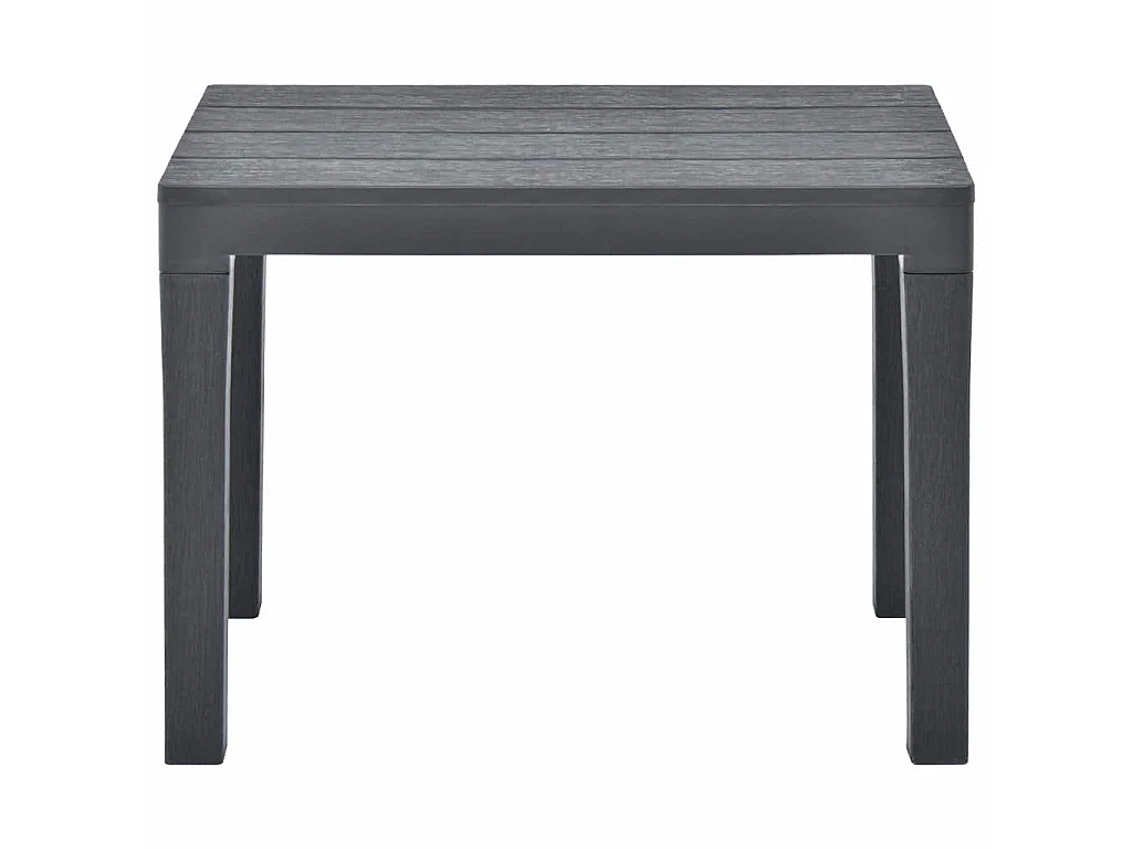 Tuintafel met 2 banken kunststof antraciet