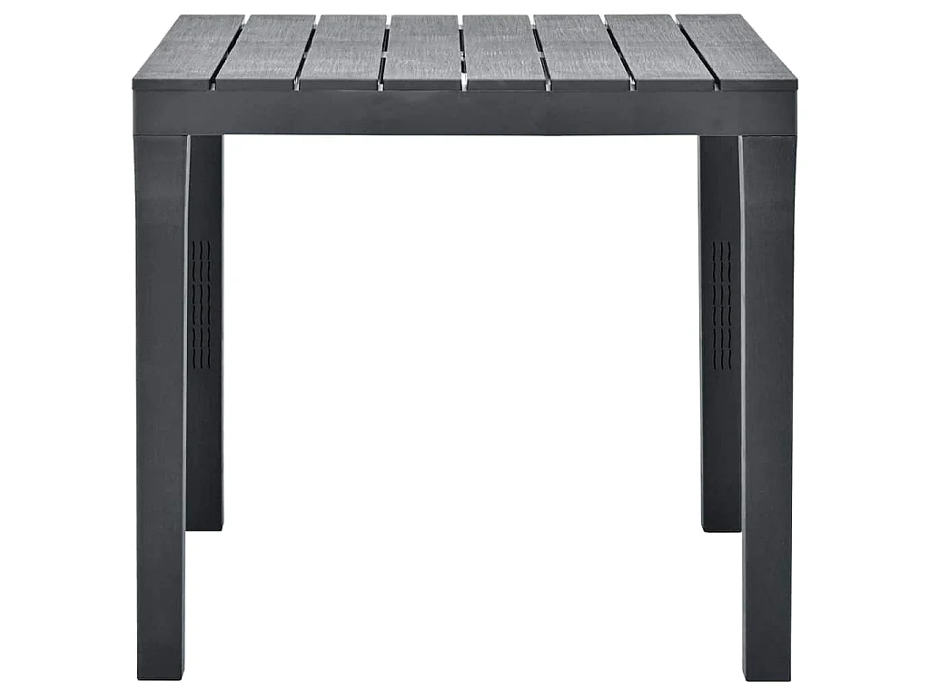 Tuintafel met 2 banken kunststof antraciet