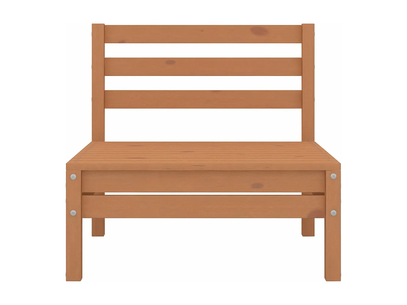 Salon de jardin 6 pcs Marron miel Bois de pin massif