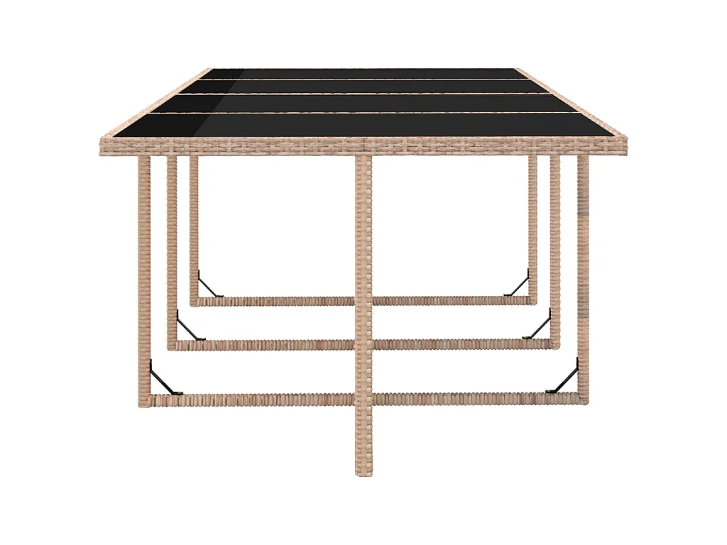 Ensemble à manger d’extérieur et coussins 13 pcs Résine tressée
