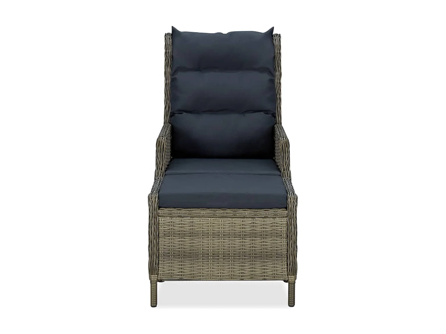 3-tlg. Garten-Lounge-Set mit Auflagen Poly Rattan Braun