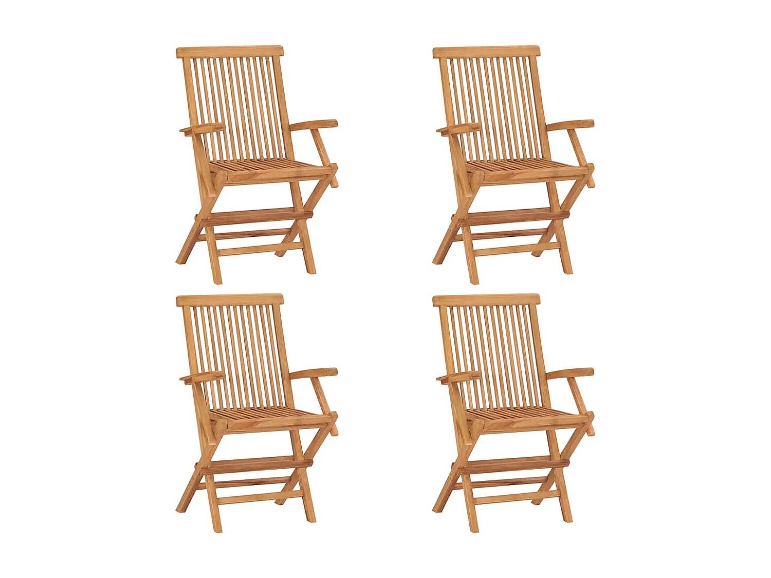 Salon de jardin 5 pcs Bois de teck massif