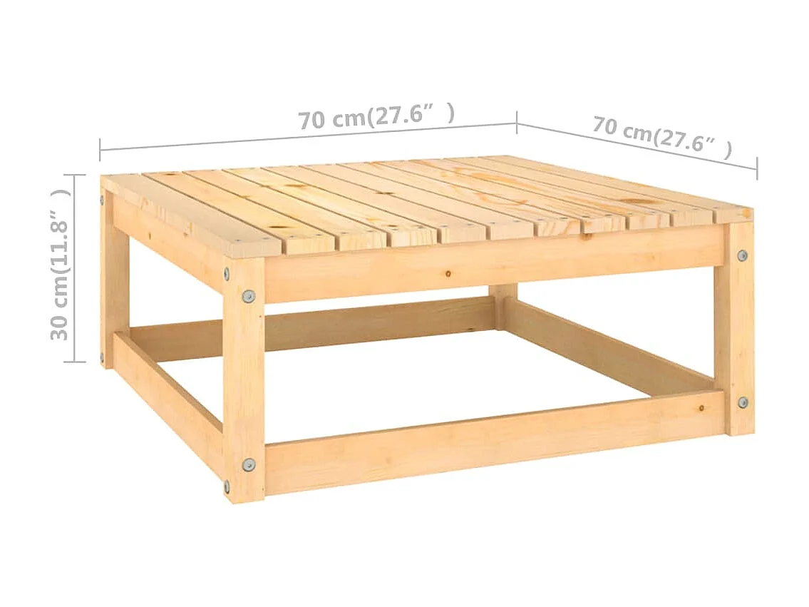 4-tlg. Garten-Lounge-Set mit Kissen Kiefer Massivholz