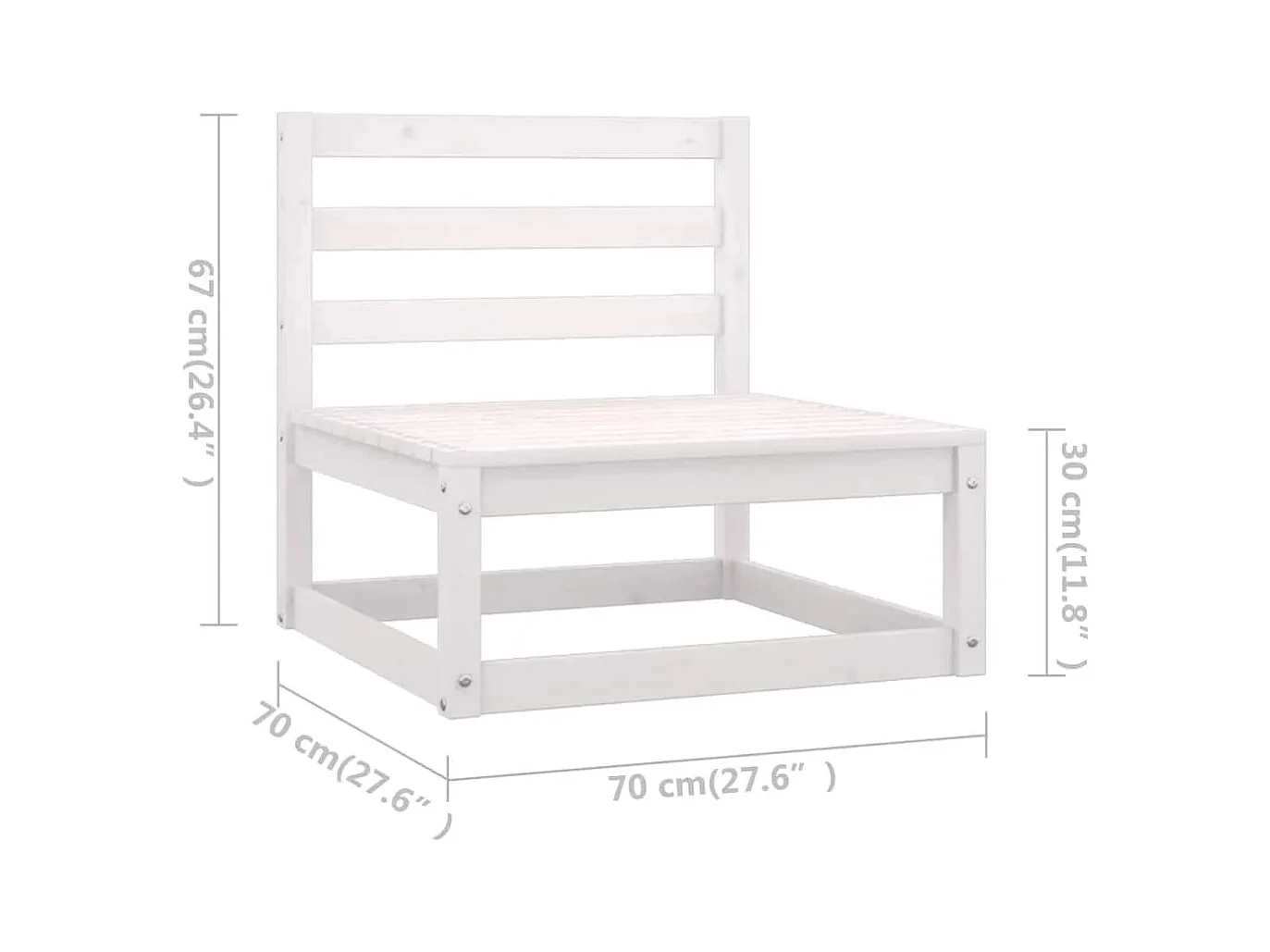 9-tlg. Garten-Lounge-Set mit Kissen Massivholz Kiefer