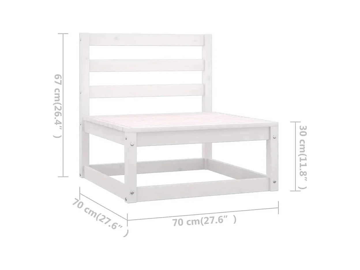 9-tlg. Garten-Lounge-Set mit Kissen Massivholz Kiefer