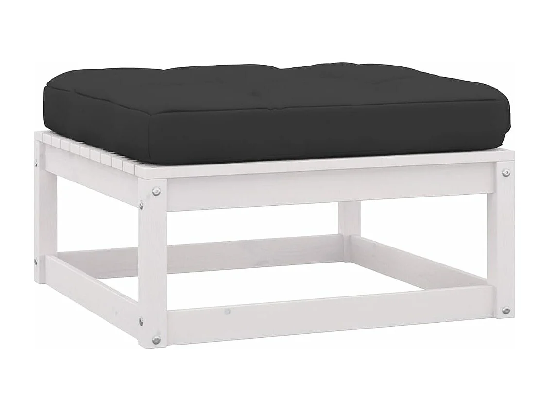 Juego de muebles de jardín 9 pzas y cojines madera maciza pino