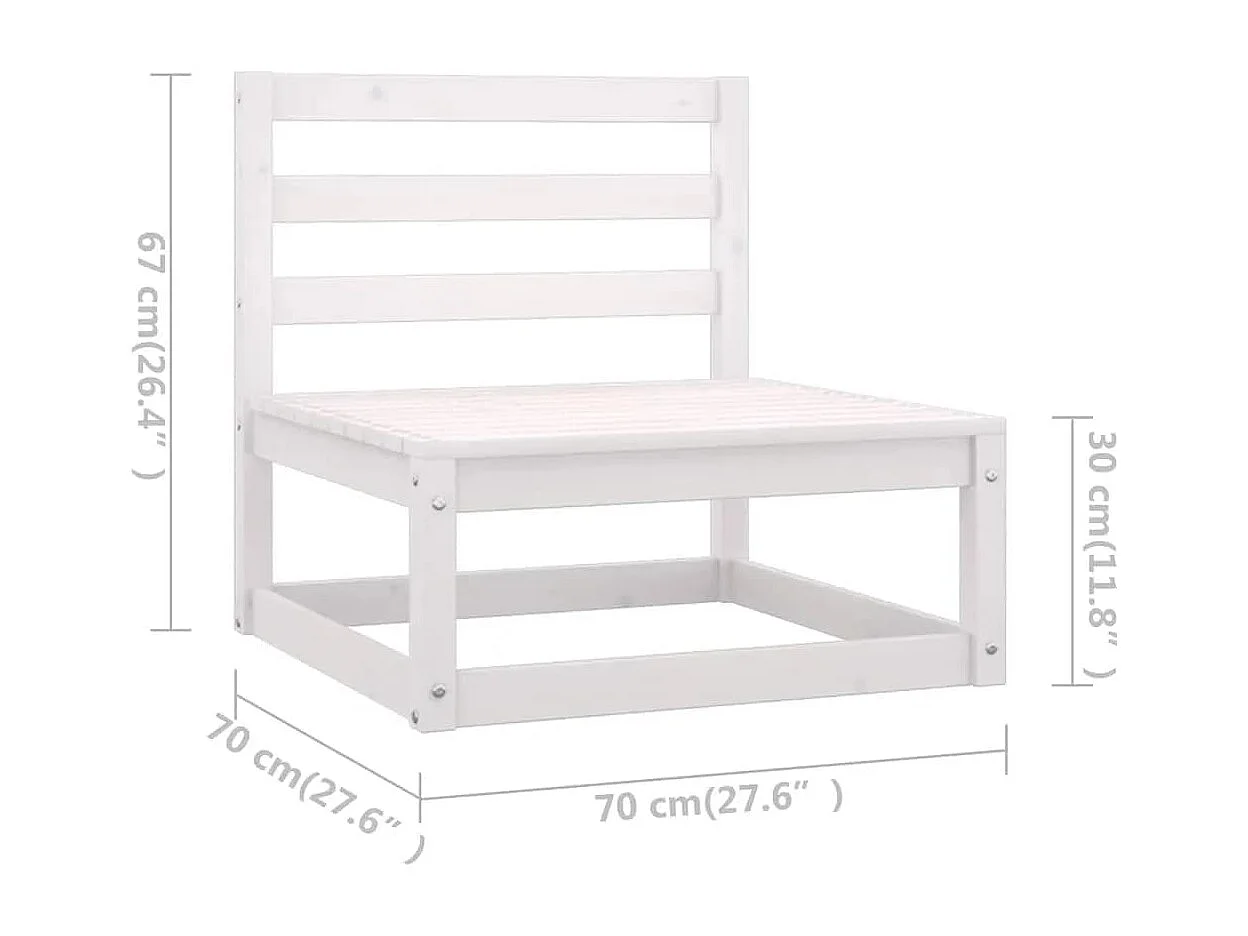 Juego de muebles de jardín 9 pzas y cojines madera maciza pino