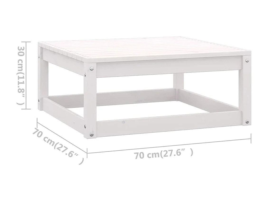 Set Divani da Giardino 9 pz con Cuscini Massello di Pino Bianco