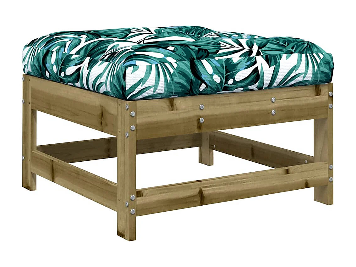 Set Divani da Giardino 3pz con Cuscini Legno Impregnato di Pino