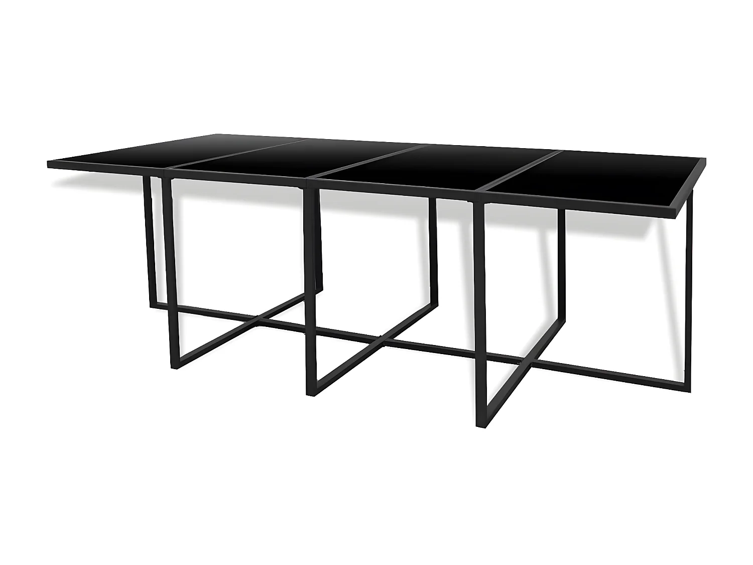 Salon de jardin 13 pcs avec coussins Résine tressée Noir