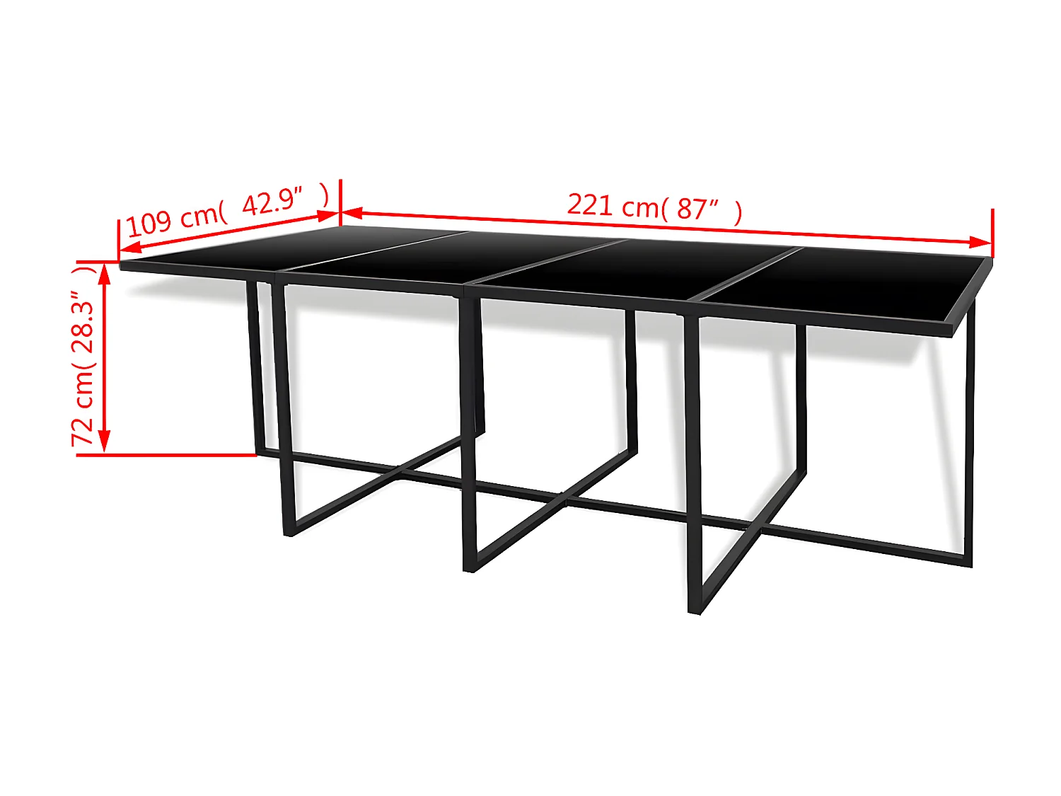 Salon de jardin 13 pcs avec coussins Résine tressée Noir