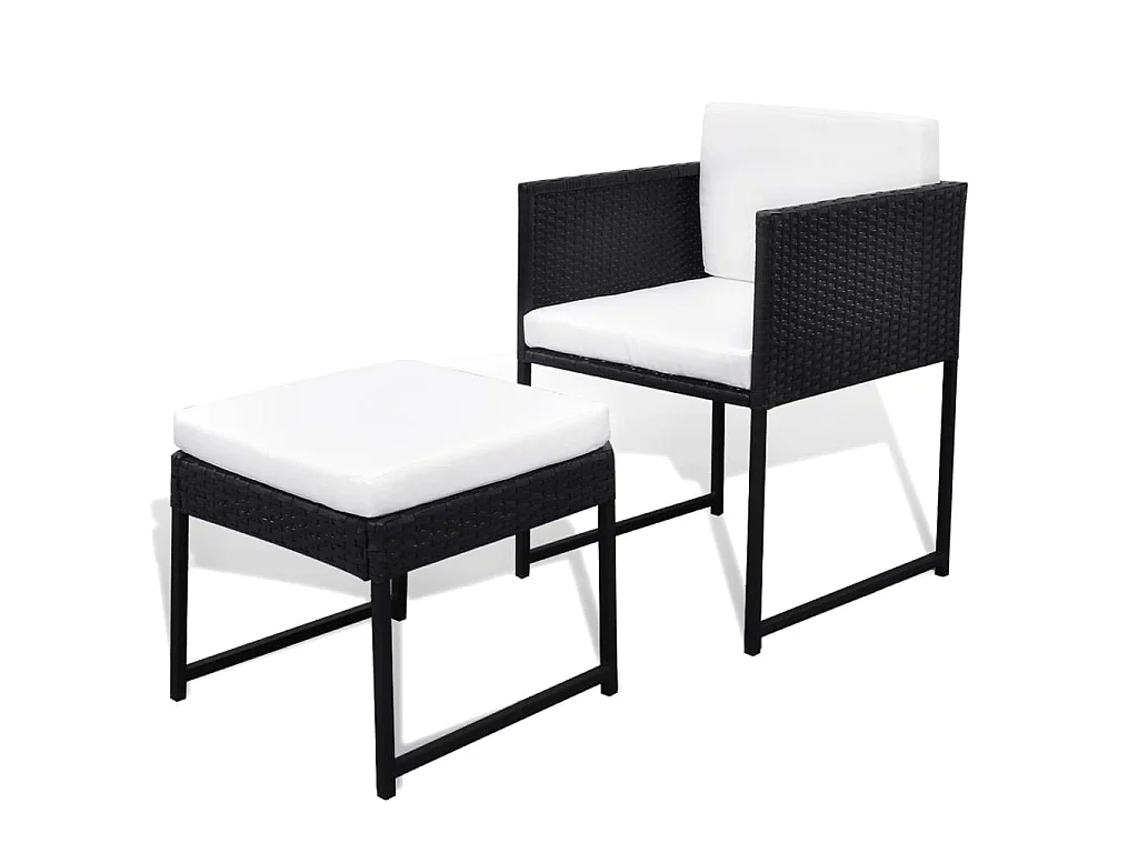 Ensemble à manger d'extérieur 13 pcs coussins Résine tressée