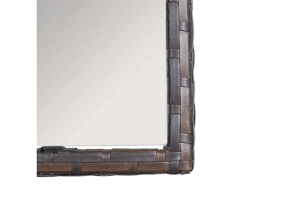Set muebles de jardín 4 piezas y cojines ratán sintético marrón