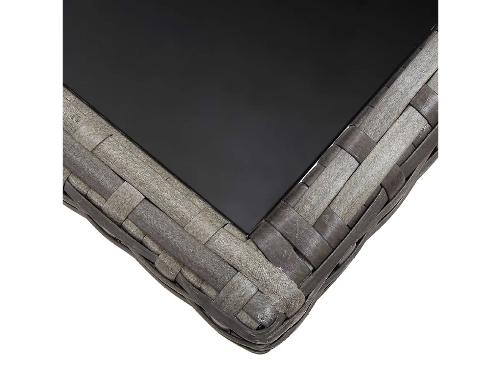 Ensemble à Manger de jardin 7pcs Résine tressée Anthracite gris