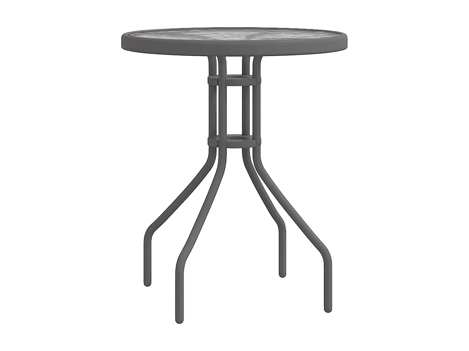 Ensemble de bistro de jardin 3 pcs Gris
