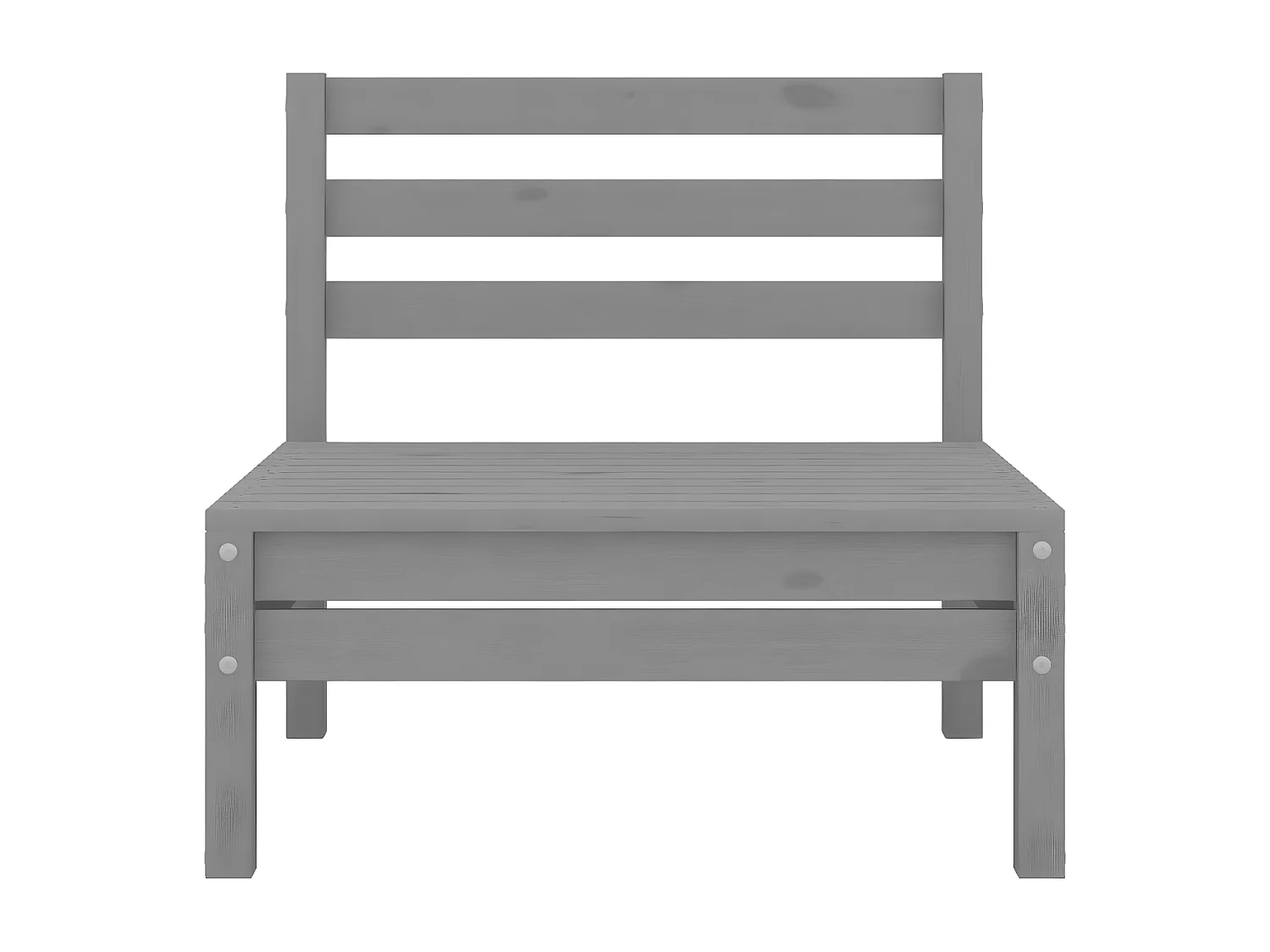 4 pcs conjunto lounge de jardim pinho maciço cinzento