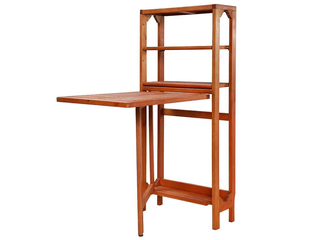Set da Bistrot 3 pz Pieghevole in Legno Massello di Acacia