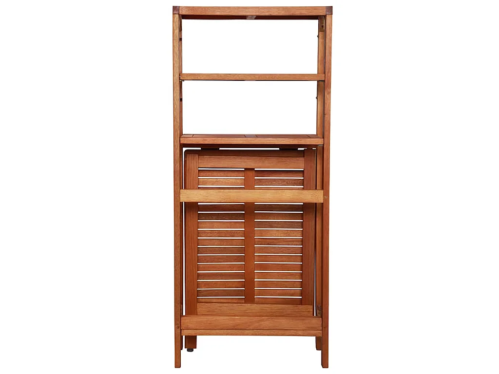 Set da Bistrot 3 pz Pieghevole in Legno Massello di Acacia