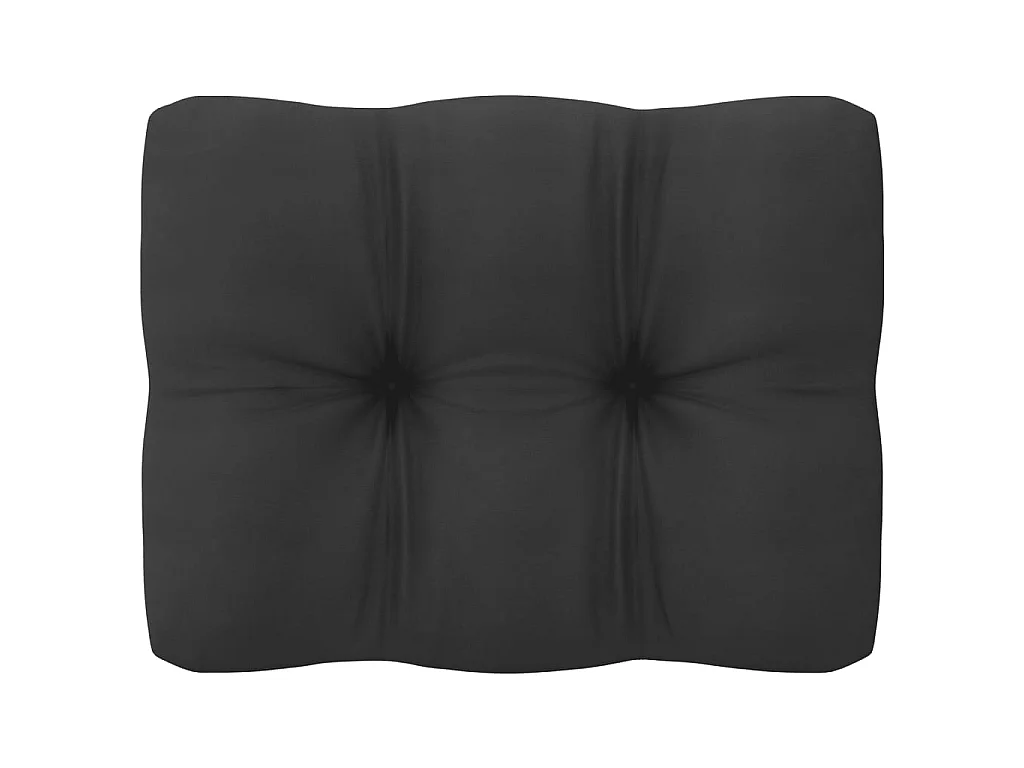 6-delige Loungeset met kussens massief grenenhout wit