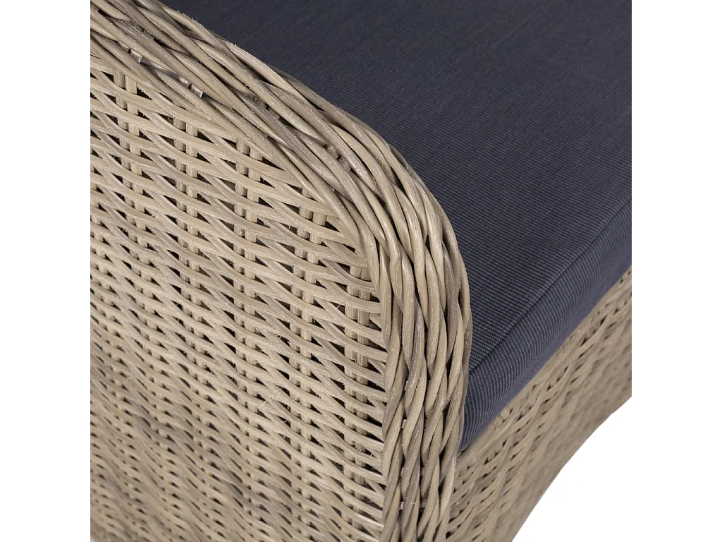 Ensemble à manger d'extérieur 9 pcs Résine tressée Marron