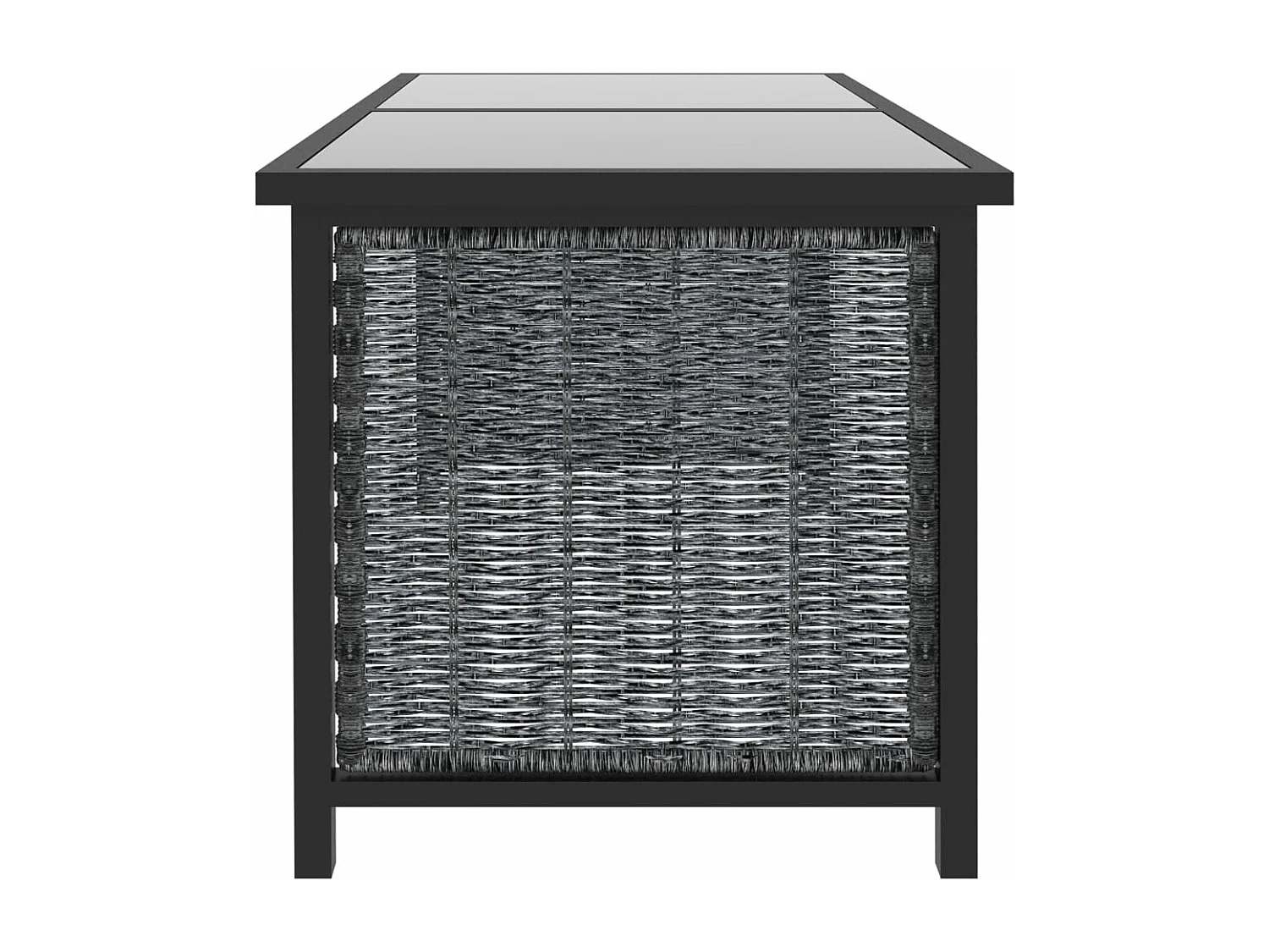 Salon de jardin 8 pcs avec coussins Résine tressée Anthracite