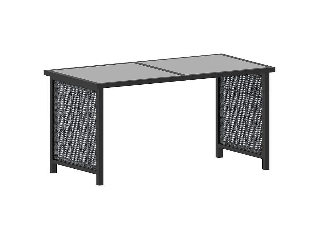 Set Divani da Giardino 8 pz con Cuscini in Polyrattan Antracite