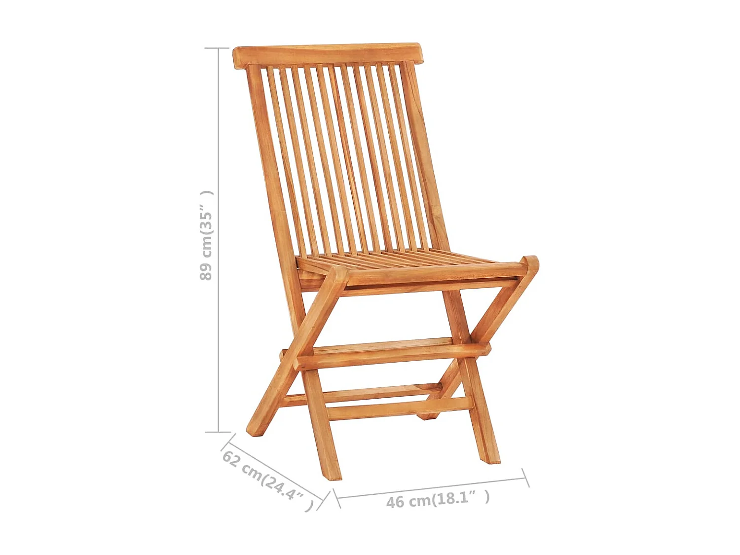 Ensemble de bistro pliable 3 pcs Bois de teck solide