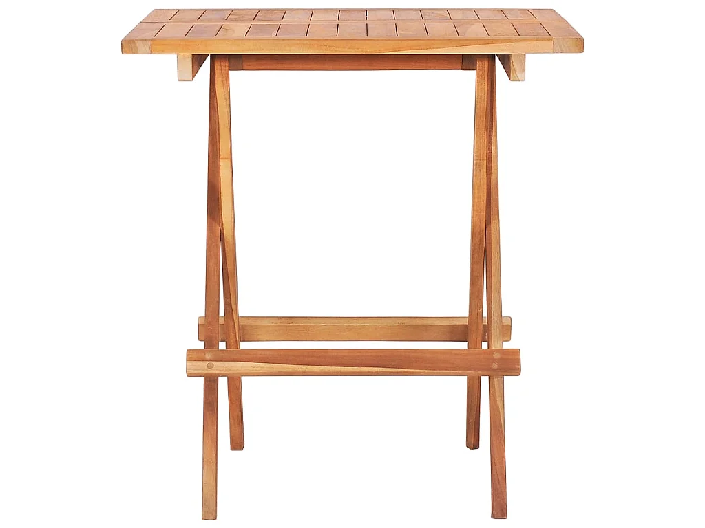 Ensemble de bistro pliable 3 pcs Bois de teck solide
