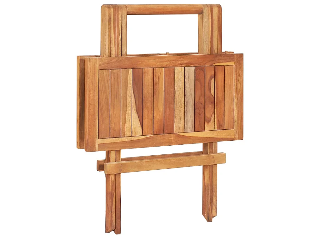 Ensemble de bistro pliable 3 pcs Bois de teck solide