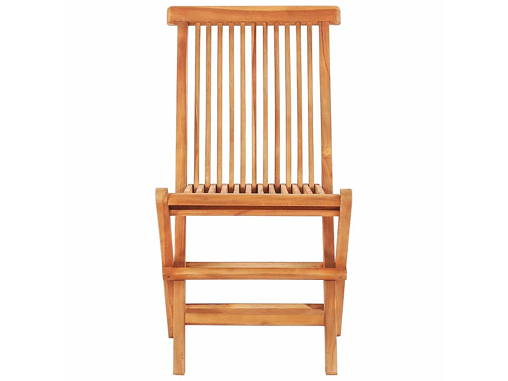 Ensemble de bistro pliable 3 pcs Bois de teck solide