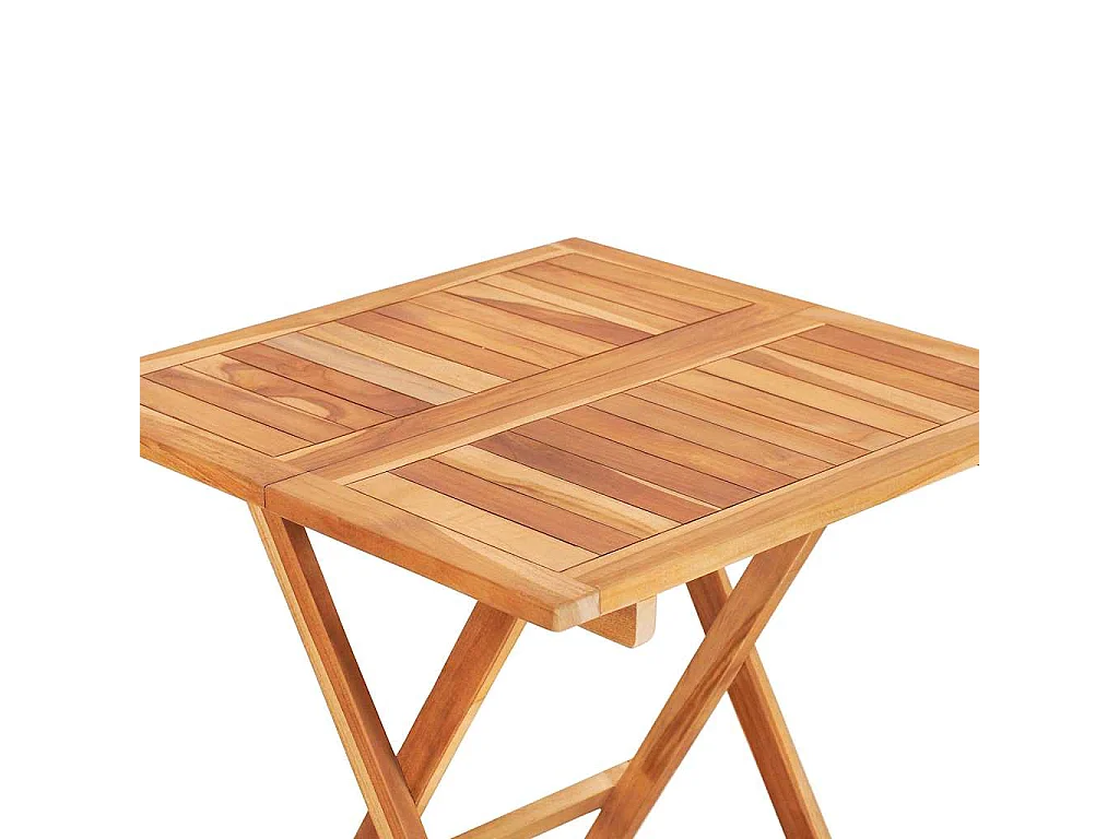Ensemble de bistro pliable 3 pcs Bois de teck solide