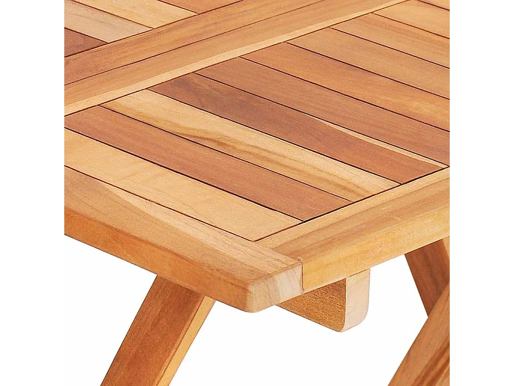 Ensemble de bistro pliable 3 pcs Bois de teck solide