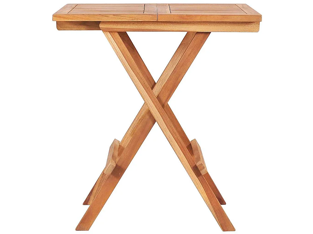 Ensemble de bistro pliable 3 pcs Bois de teck solide