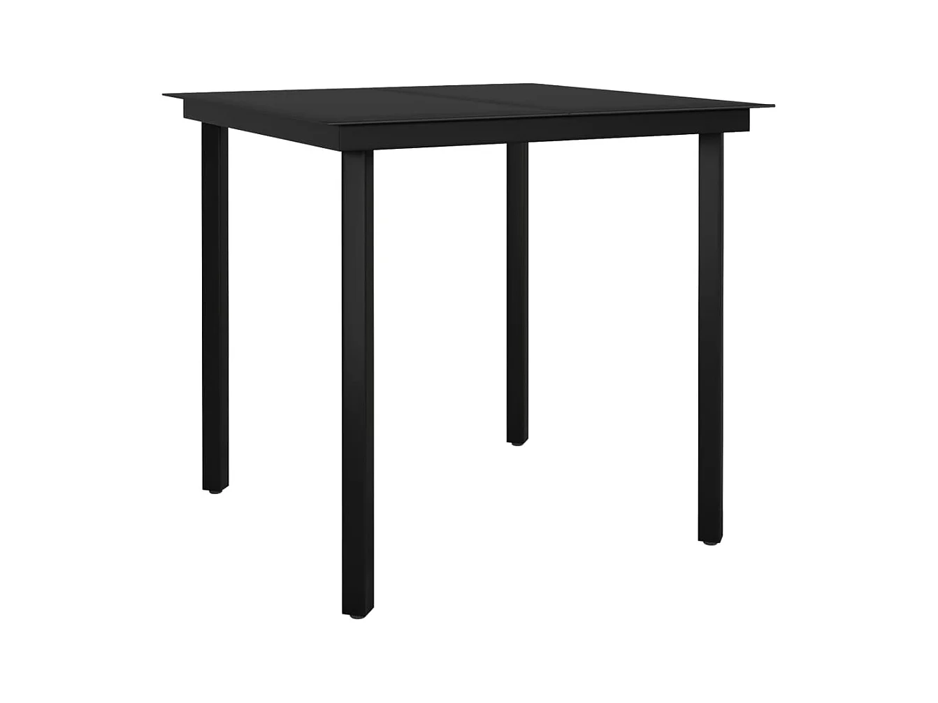 5-tlg. Garten-Essgruppe mit Auflagen Poly Rattan und Glas