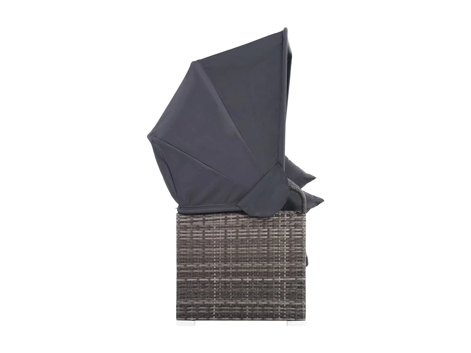 Set Divani da Giardino 7 pz con Cuscini in Polyrattan Grigio
