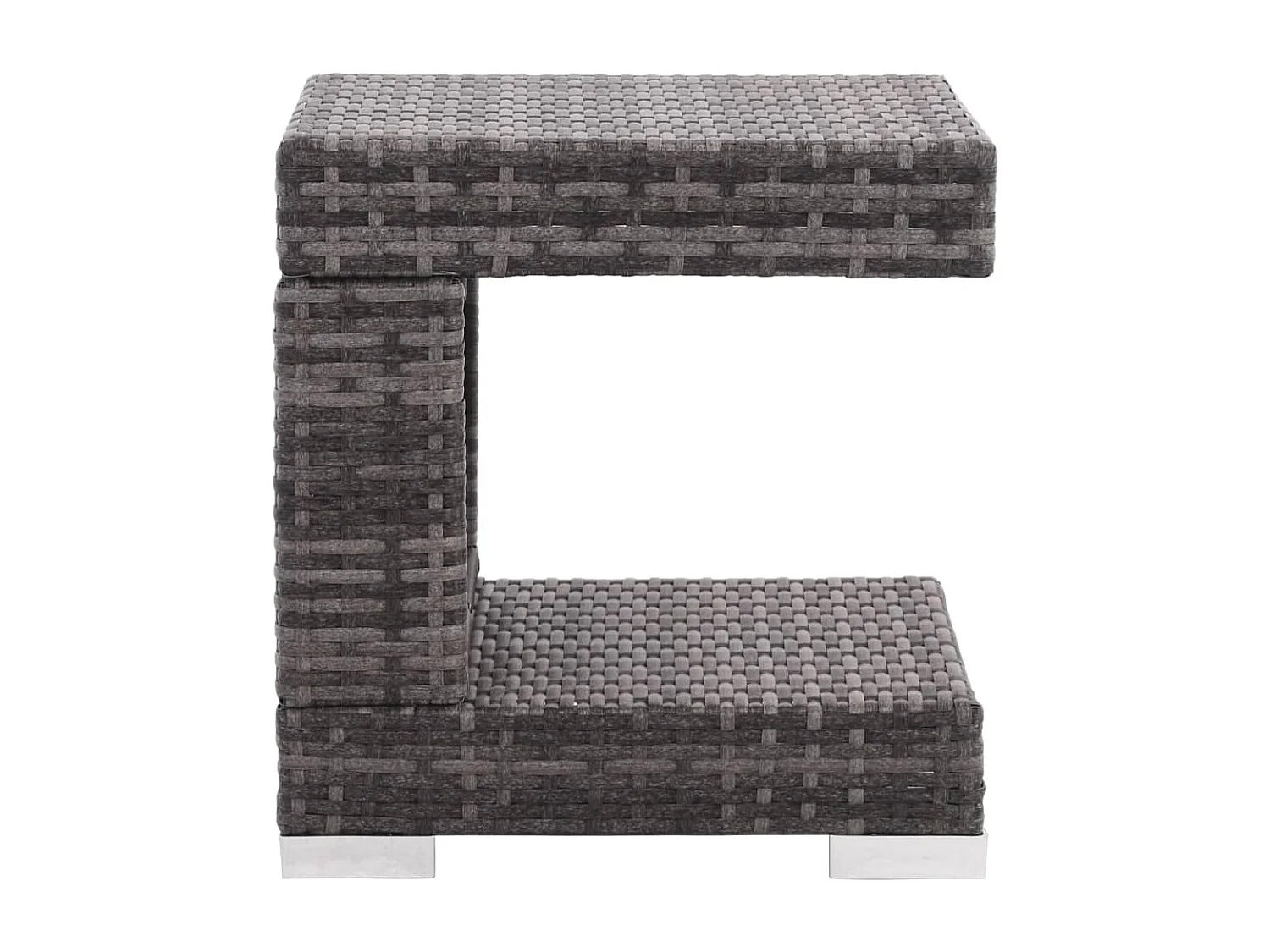 Set Divani da Giardino 7 pz con Cuscini in Polyrattan Grigio