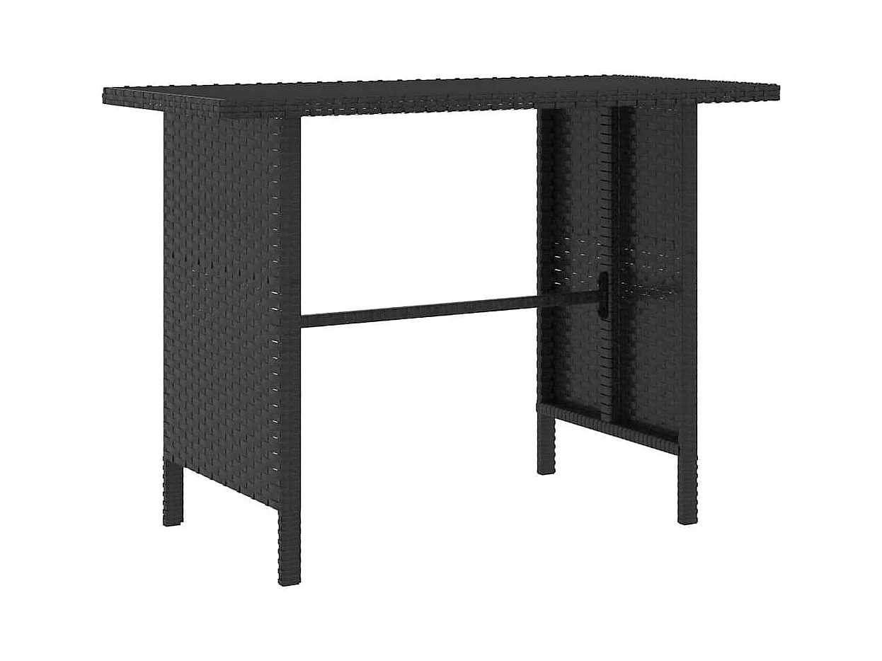 Salon de jardin 4 pcs Résine tressée Noir