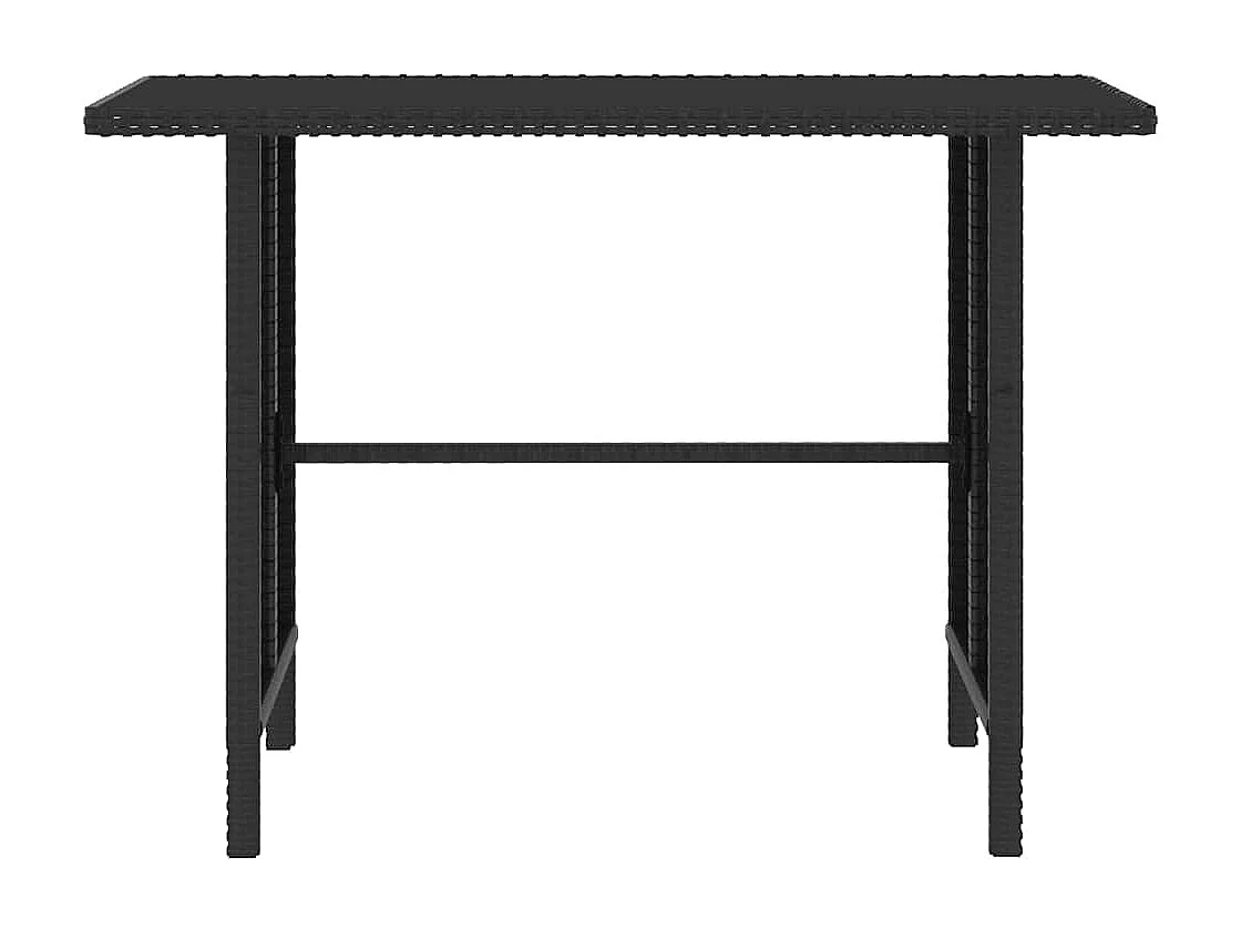 Salon de jardin 4 pcs Résine tressée Noir