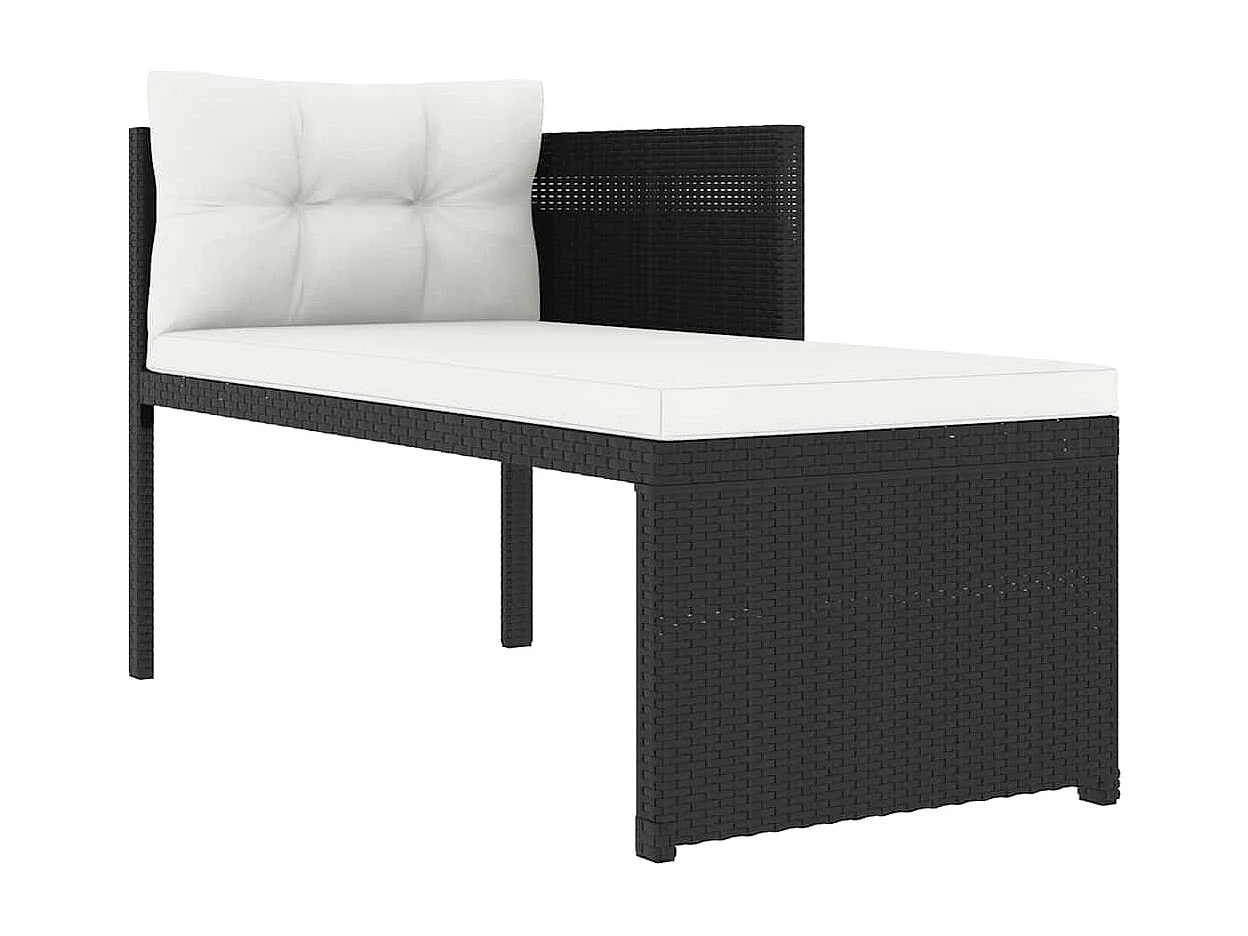 Salon de jardin 4 pcs Résine tressée Noir