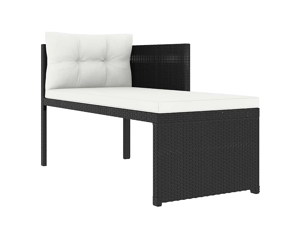 Salon de jardin 4 pcs Résine tressée Noir