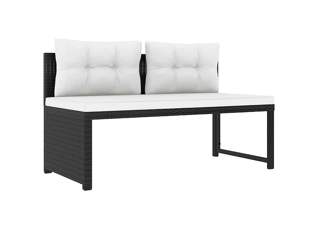 Salon de jardin 4 pcs Résine tressée Noir