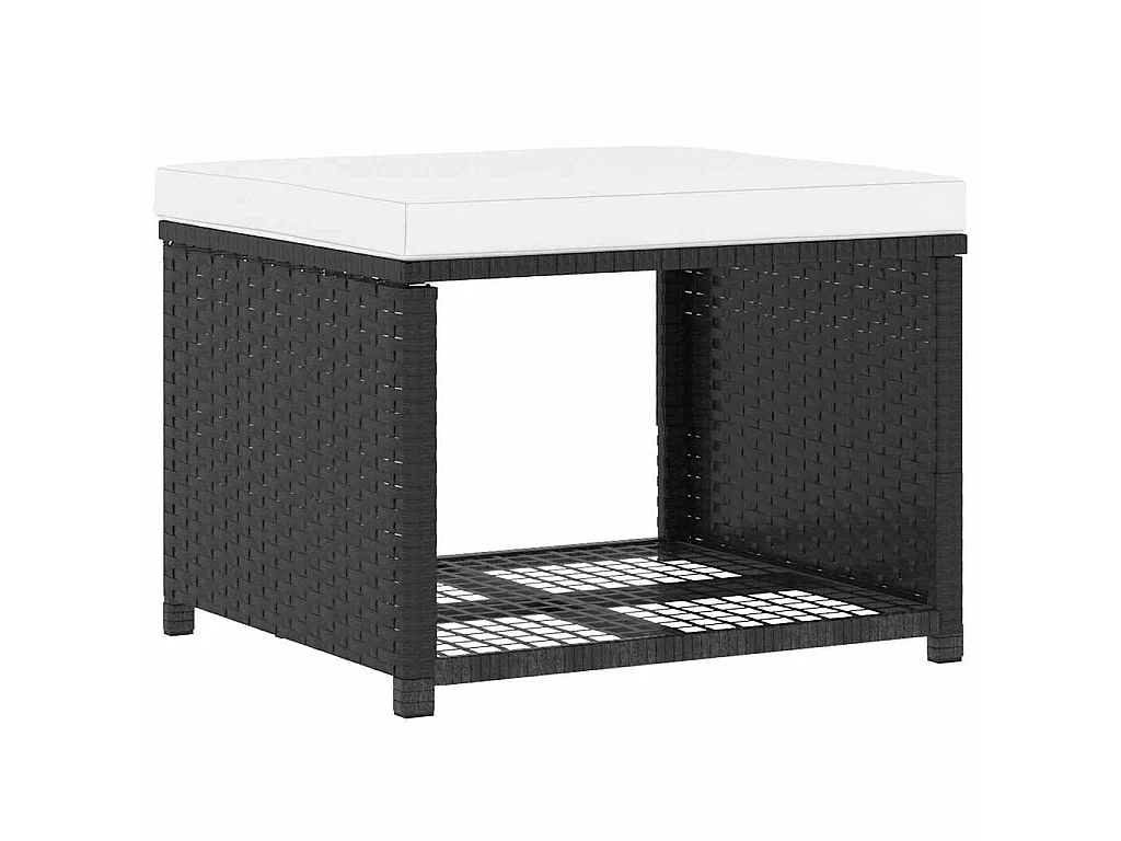 Salon de jardin 4 pcs Résine tressée Noir